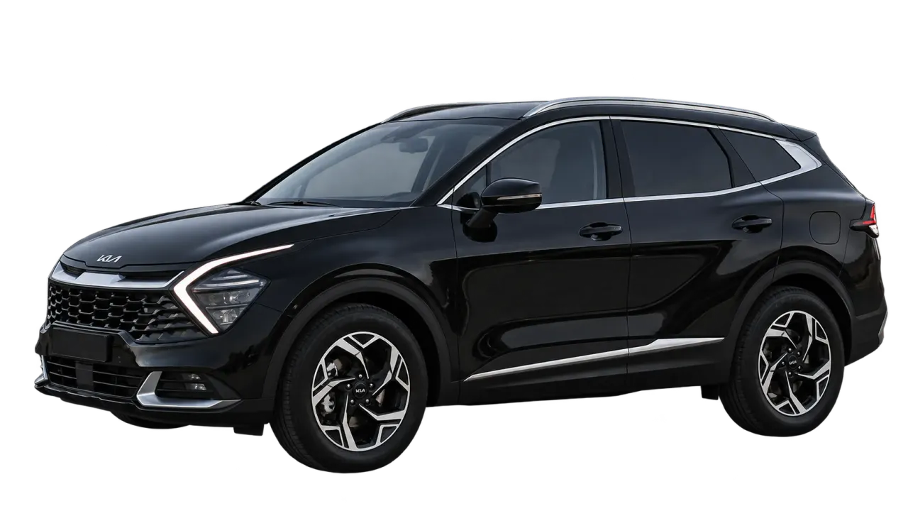 Чёрный Kia Sportage, на котором мы возим все трансферы из аэропорта Ташкента.